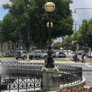 Bendigo Fountain And Tram